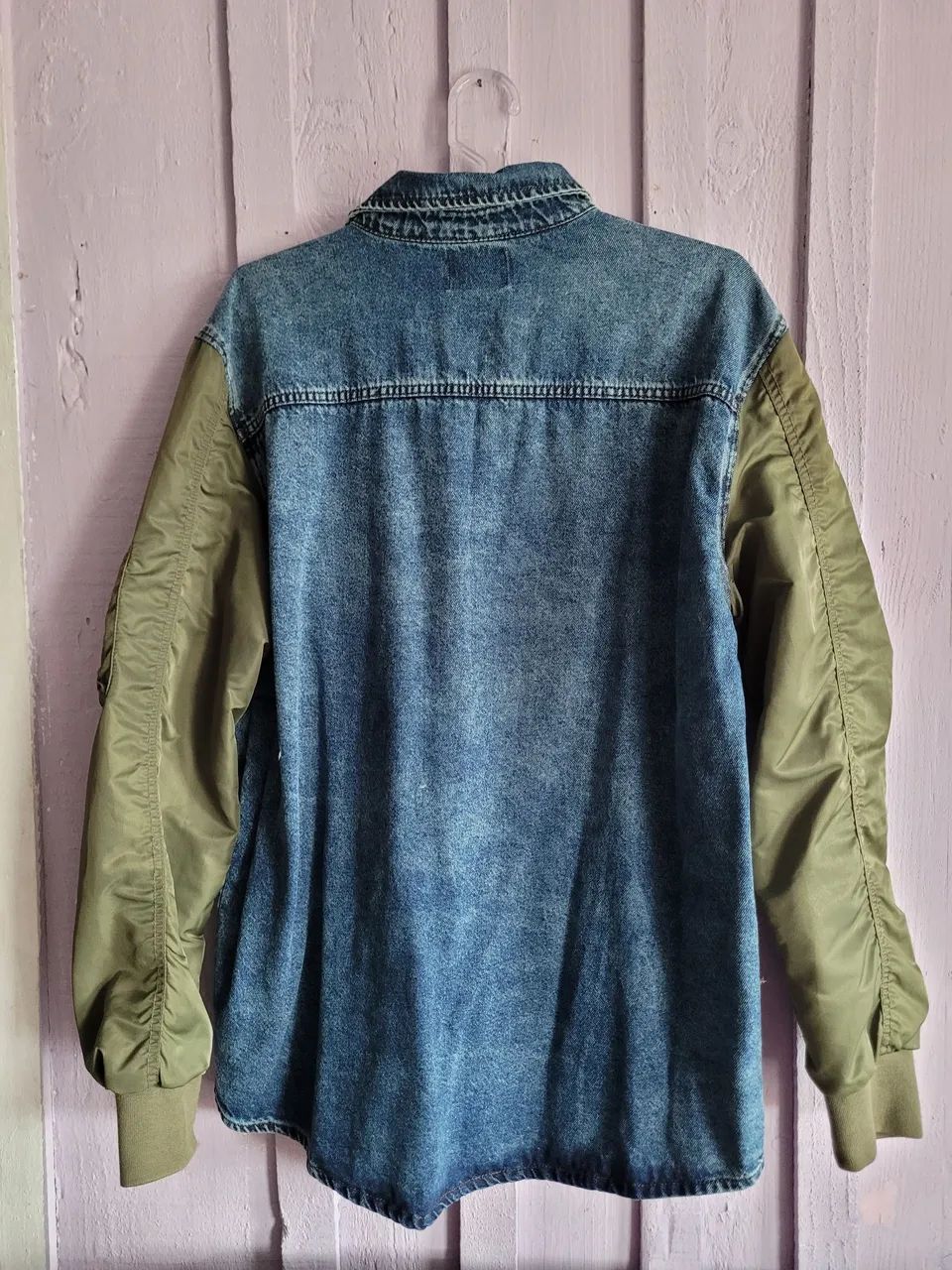 Camisa masculina jeans com mangas acetinada - Foto 5