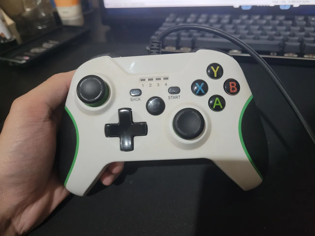 Controle Xbox Compatível - Branco e Verde