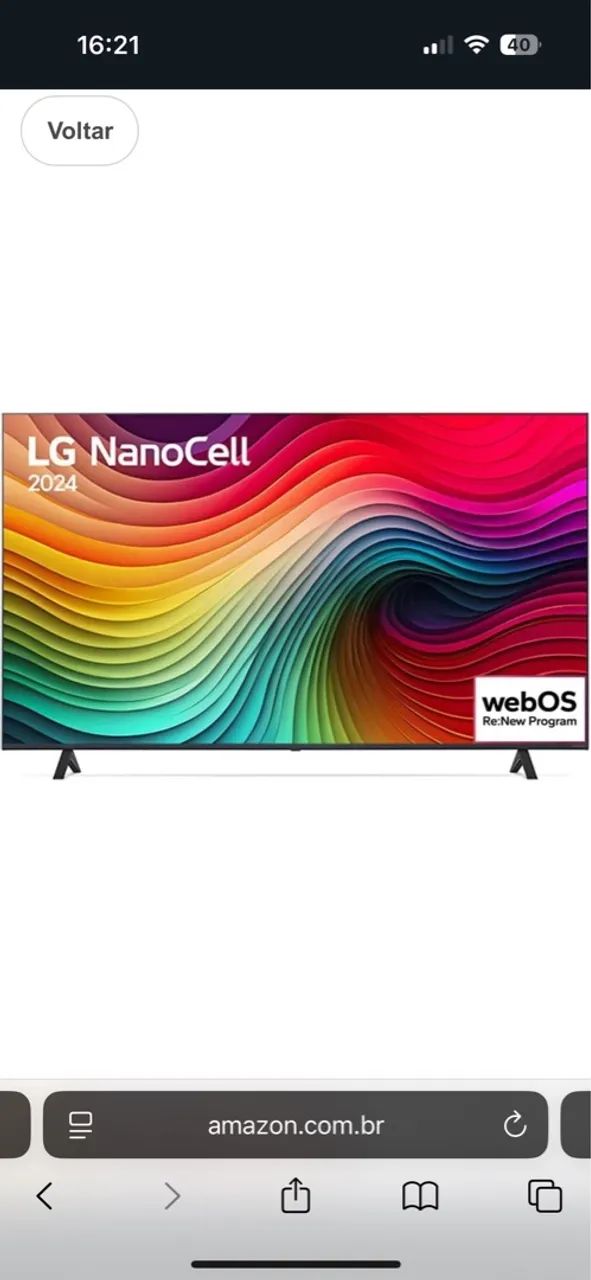 Smart Tv LG 55  4k Nanocell 55nano80tsa 2024 Com Defeit - Foto 4