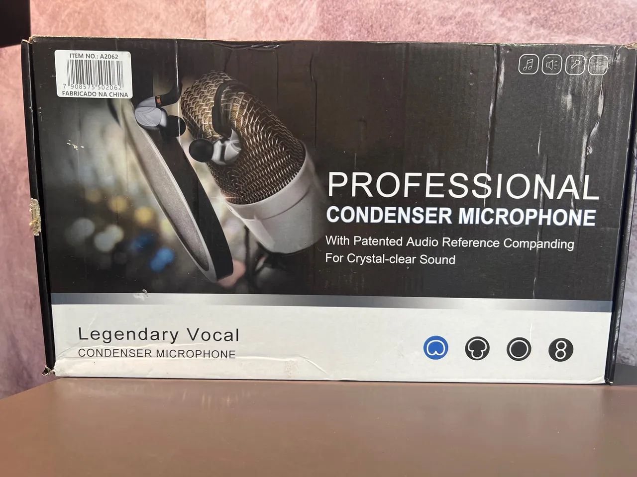 Microfone Condensador Profissional para Gravação de Áudio