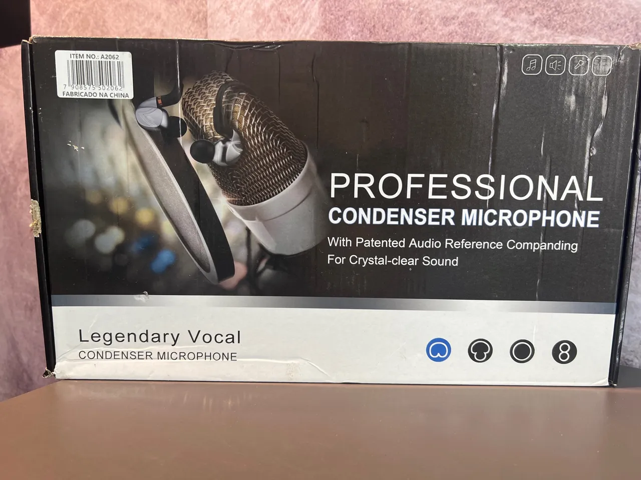 Microfone Condensador Profissional para Gravação de Áudio