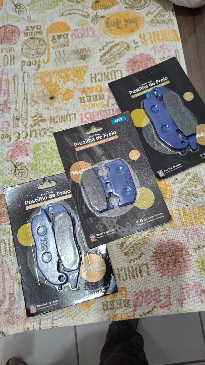 pastilhas de freio dianteira e traseira crosser 150,lander,fazer 250