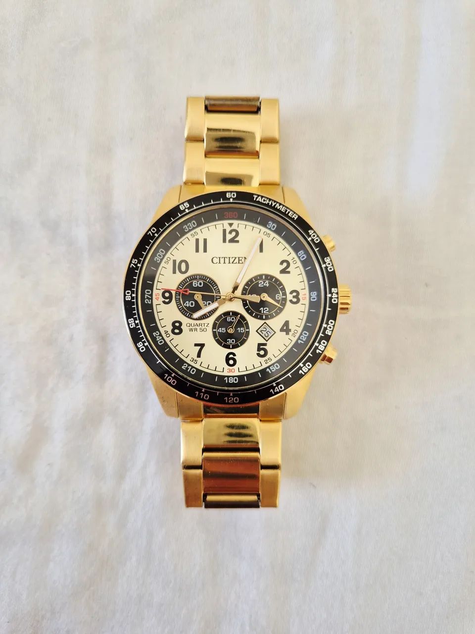 Relógio Citizen Dourado Cronógrafo