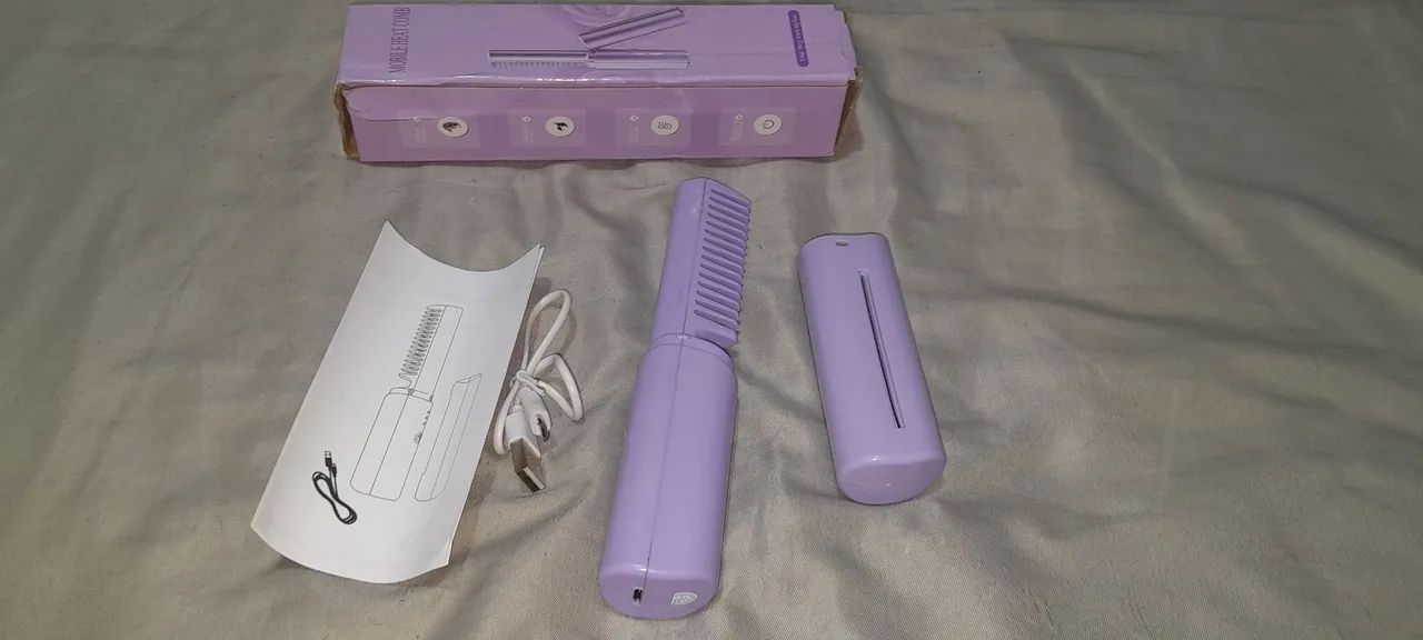 Cabelo Alisado Escova Recarregável Mini Pente Portátil, queima de estoque 