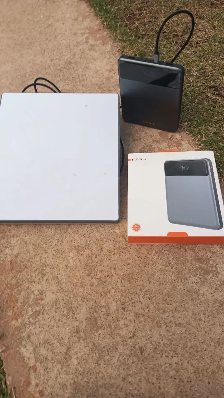 Bateria para usar Starlink no avião 