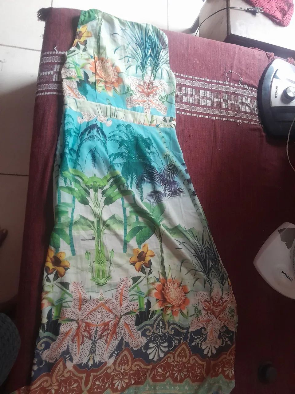 vestido longo estampado amaram M - Foto 4