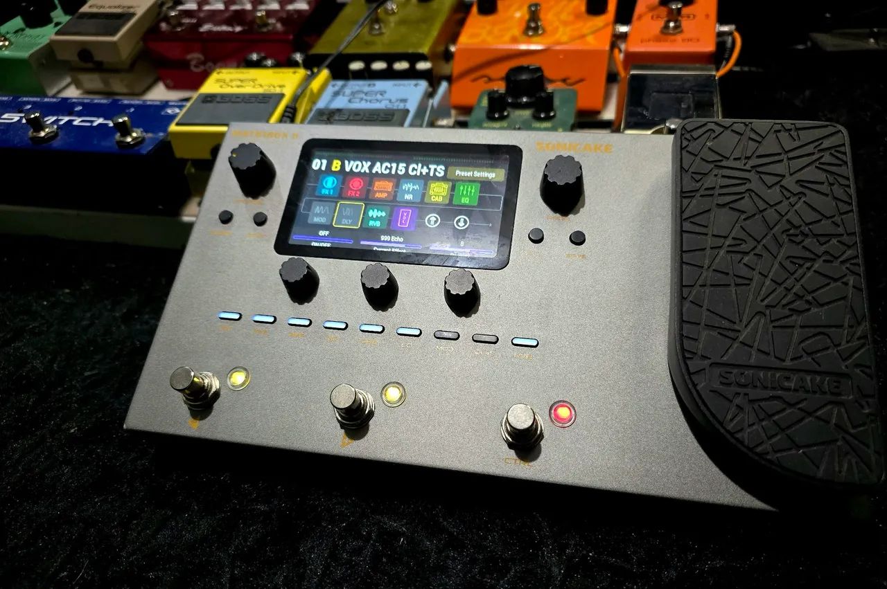 pedaleira sonicake matribox 2 /ñ fender epiphone prs esp ibanez suhr gibson