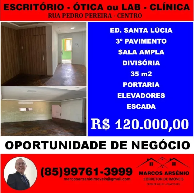 Salas comerciais - Centro de Fortaleza - Ed. Santa Lúcia - 29 e 35 m2