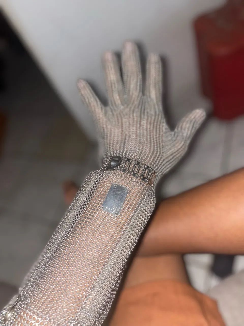 1 Luva de segurança em aço inox para proteção em trabalhos pesados  - Foto 3