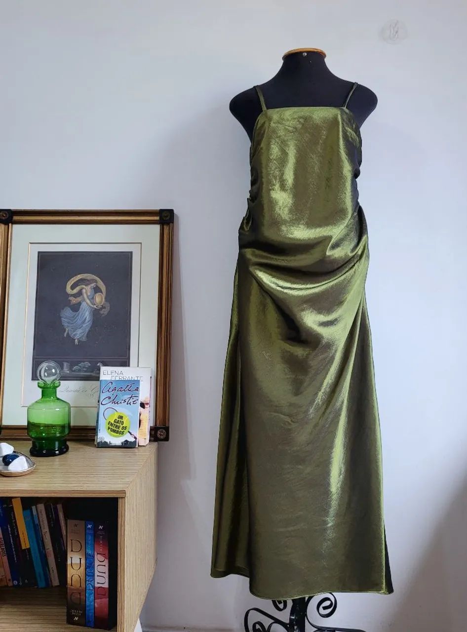 Vestido Festa Verde Oliva 