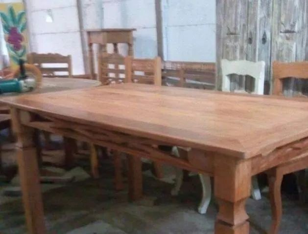 Mesa de Jantar de Madeira Maciça Demolição 