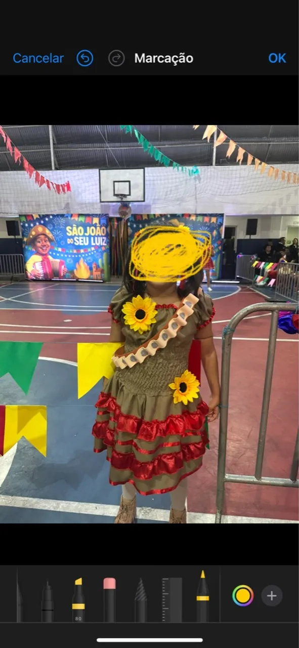 Fantasia Junina Infantil - Vestido Caipira Maria Bonita 