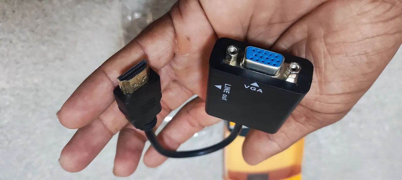 Adaptador conversor VGA HDMI áudio output  - Foto 2