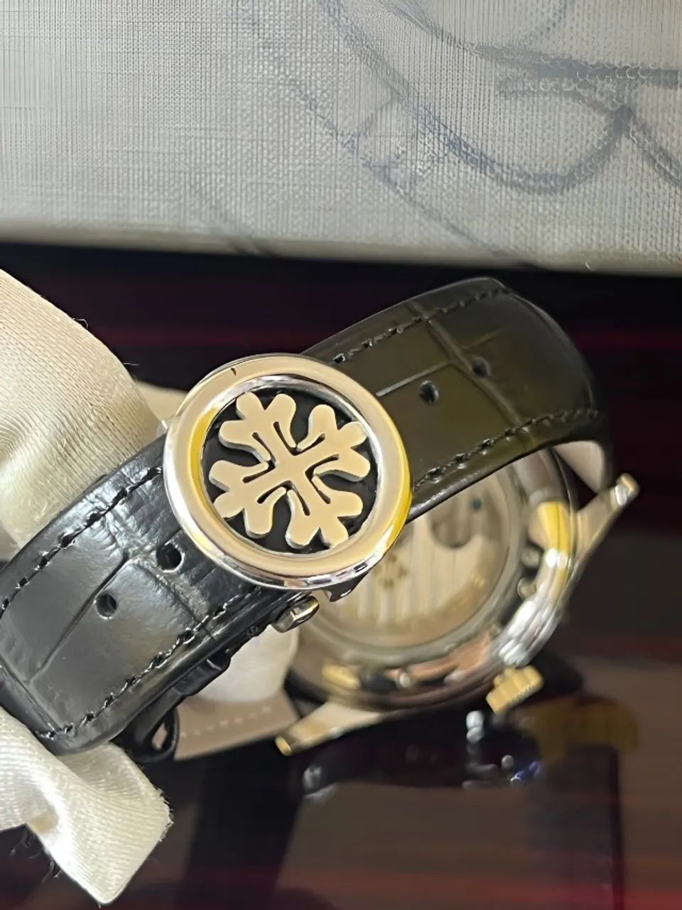 Relógio PATEK PHILIPPE FASES DA LUA PULSEIRA DE COURO  - Foto 5