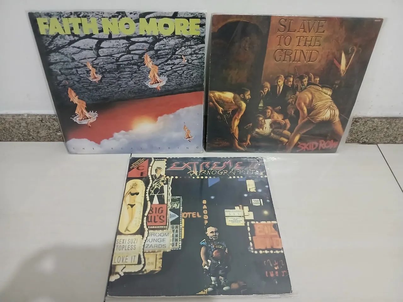 Vinyl Records: Skid Row, Faith No More, and Extreme