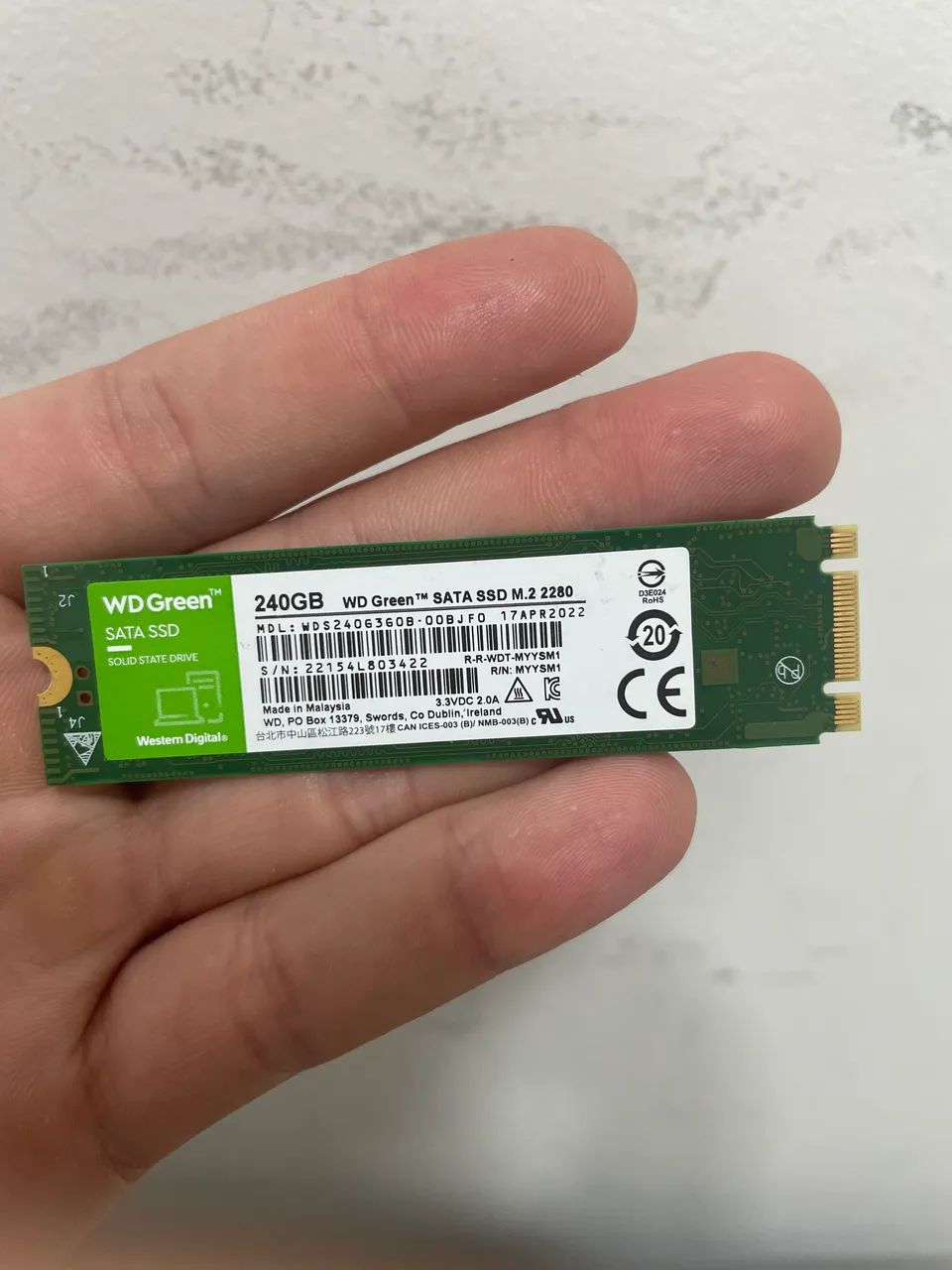 SATA SSD M.2 2280 WD R$120