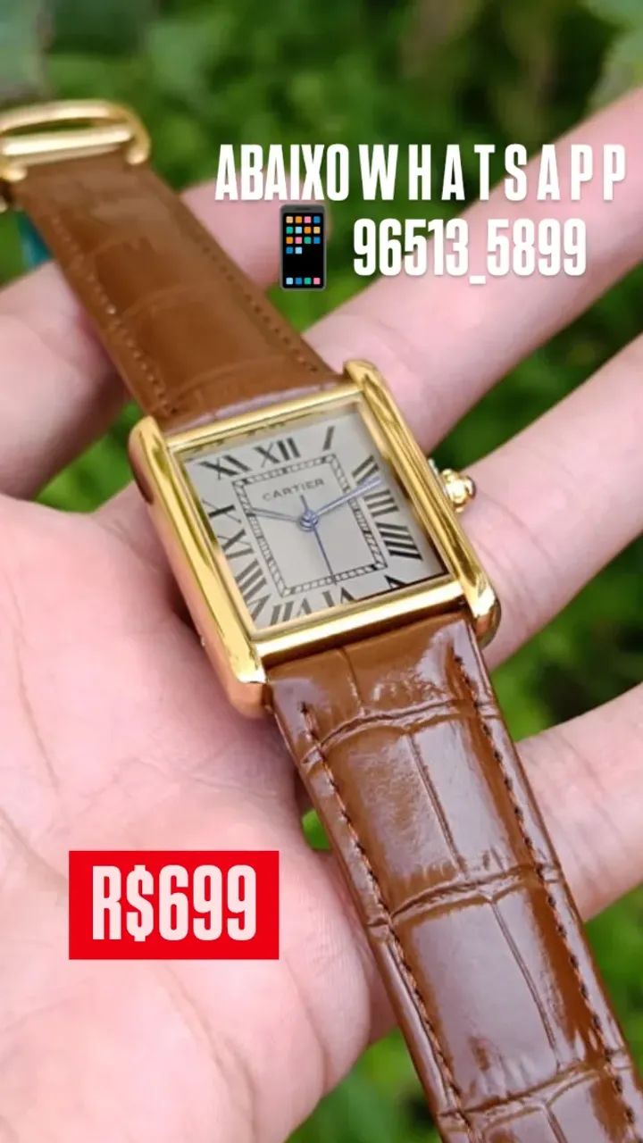 Relógio CARTIER SANTOS PULSEIRA DE COURO 22 MM - Foto 2