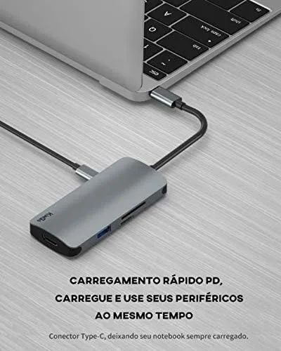 Adaptador Hub Macbook Pro/Air Usb Tipo C / USB 3.0 Hdmi 4k Kingo T1015 - Foto 3