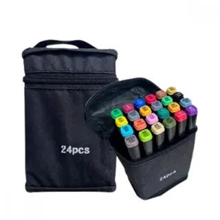 Canetas Marcador 24 cores com Estojo