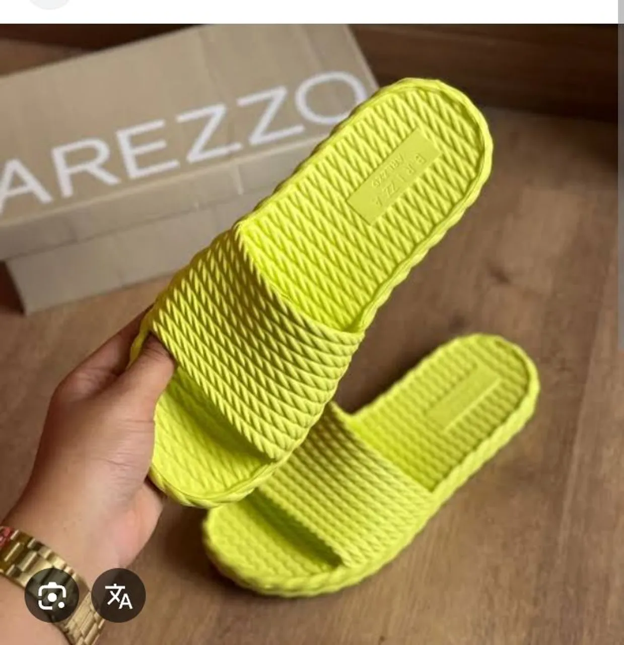 Chinelo Slide verde Marrocos Brizza Arezzo tamanho 35/36