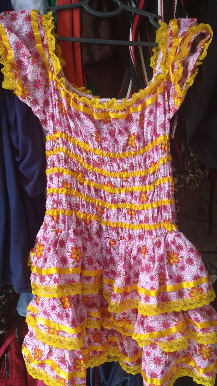 Vestido Infantil Floral Festas Juninas - Foto 2