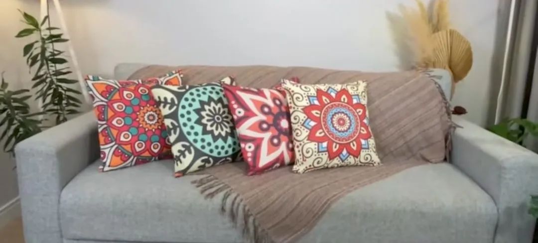Jogo de 4 Capas para Almofadas Decorativas Mandala - Foto 4
