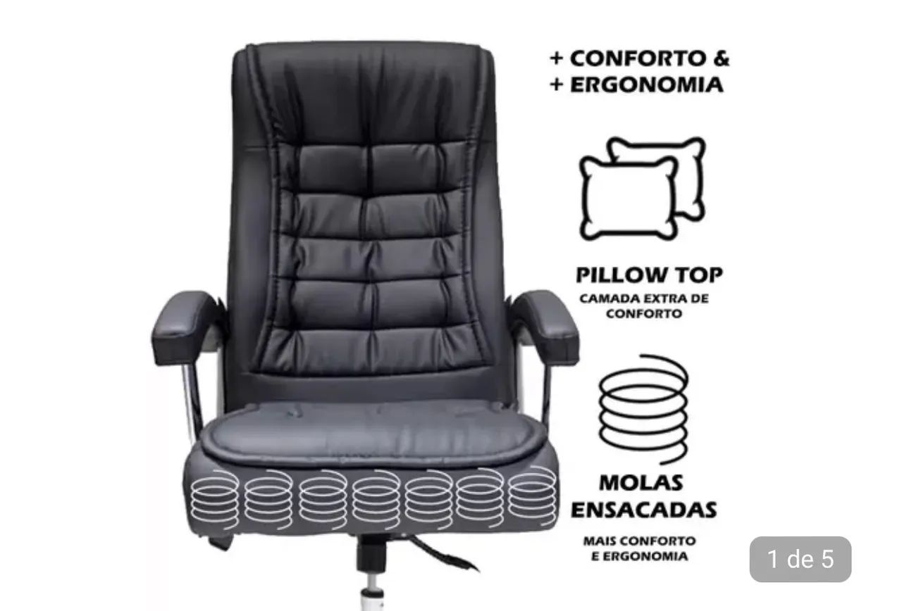 CADEIRA COM MOLAS ENSACADAS PRESIDENTE