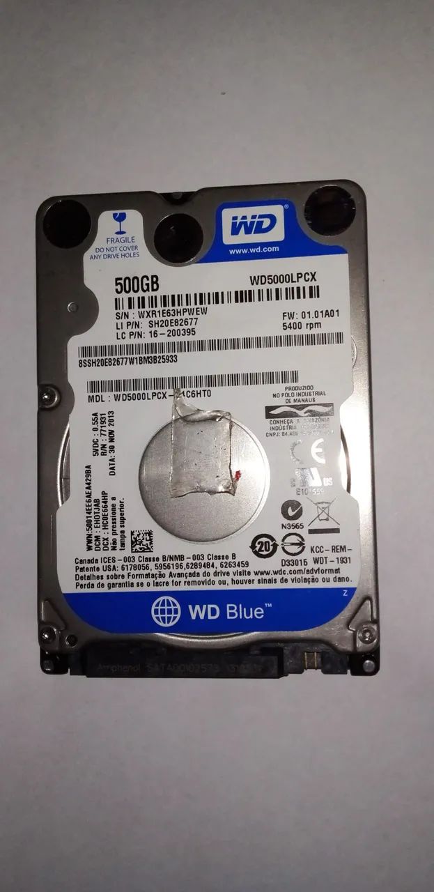 HD WD Blue 500GB SATA 5400 RPM