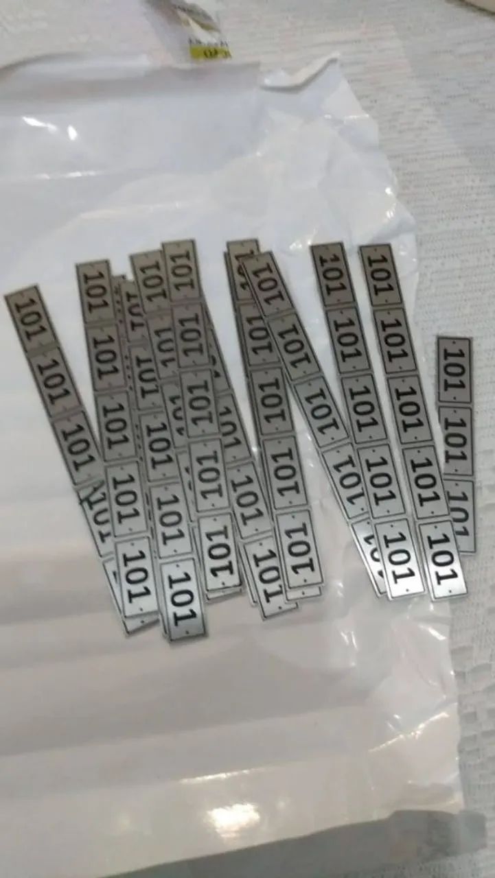 Plaquetas para hidrômetro 