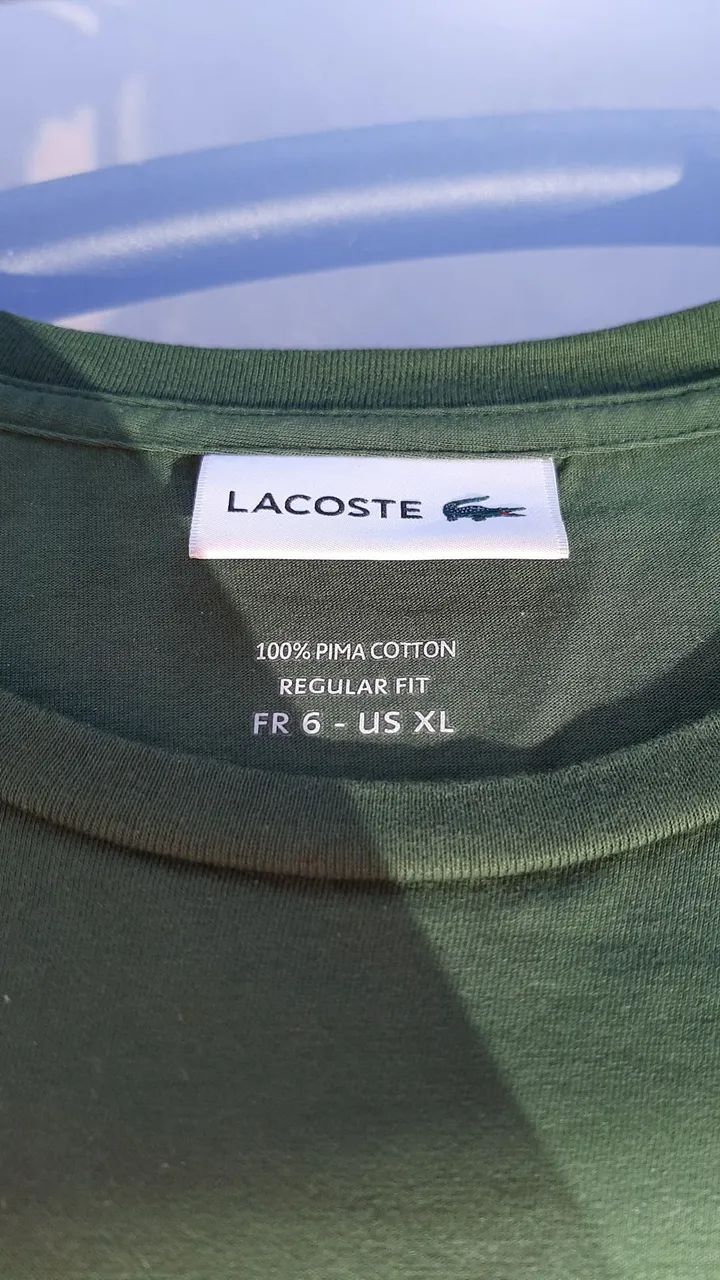 Camiseta Lacoste Verde Masculina  - Foto 4