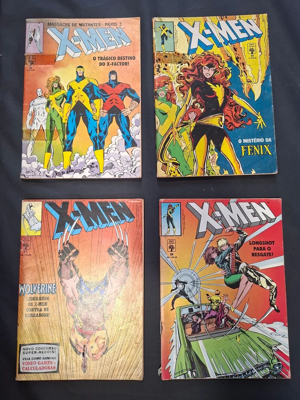 Lote 4 gibis x-men 32, 35, 37 e 39