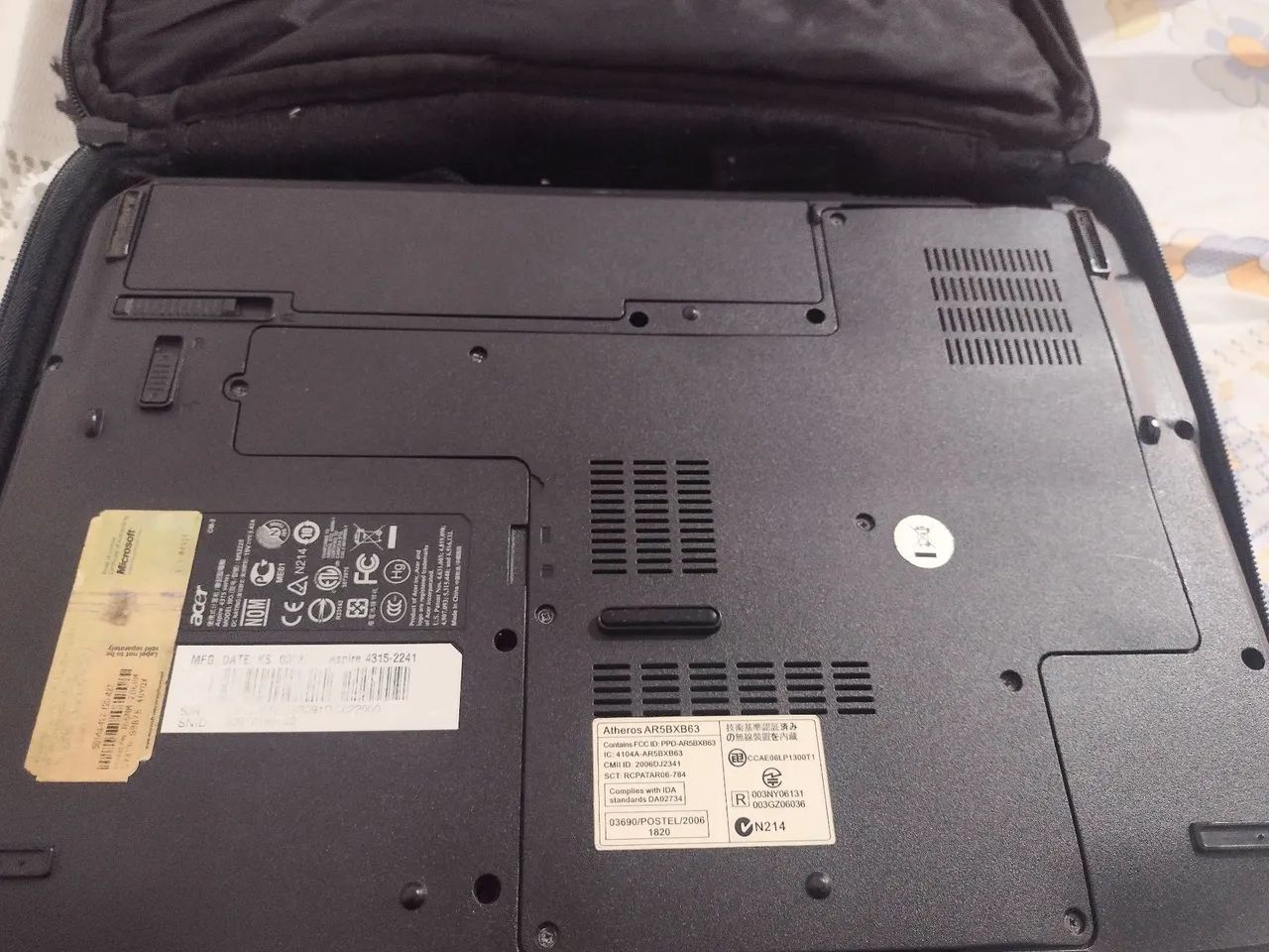 Notebook Aspire 4315 Windows 7 usado - R$ 300 - Foto 3