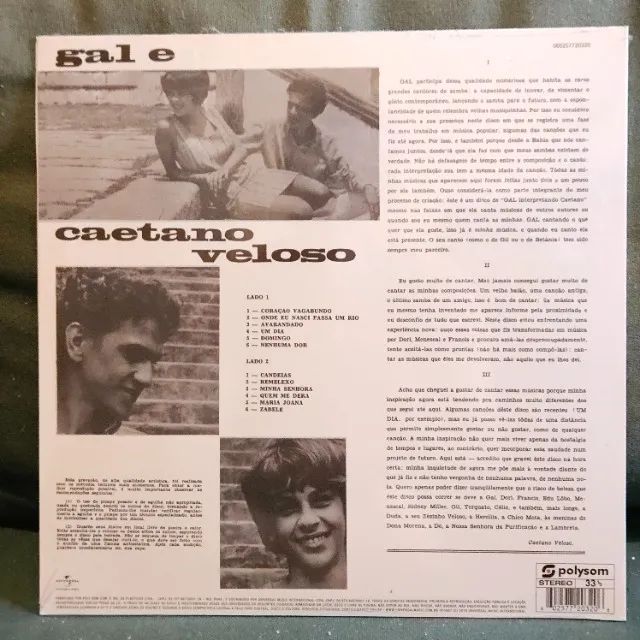 *LACRADO* LP Vinil Caetano e Gal Costa - Domingo (1967) - Foto 2