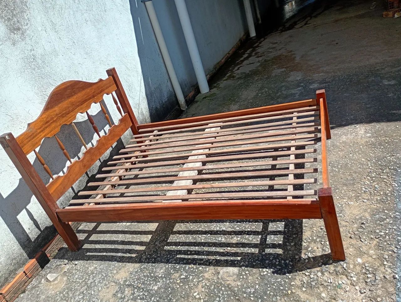 Cama de madeira tamanho casal - Foto 5