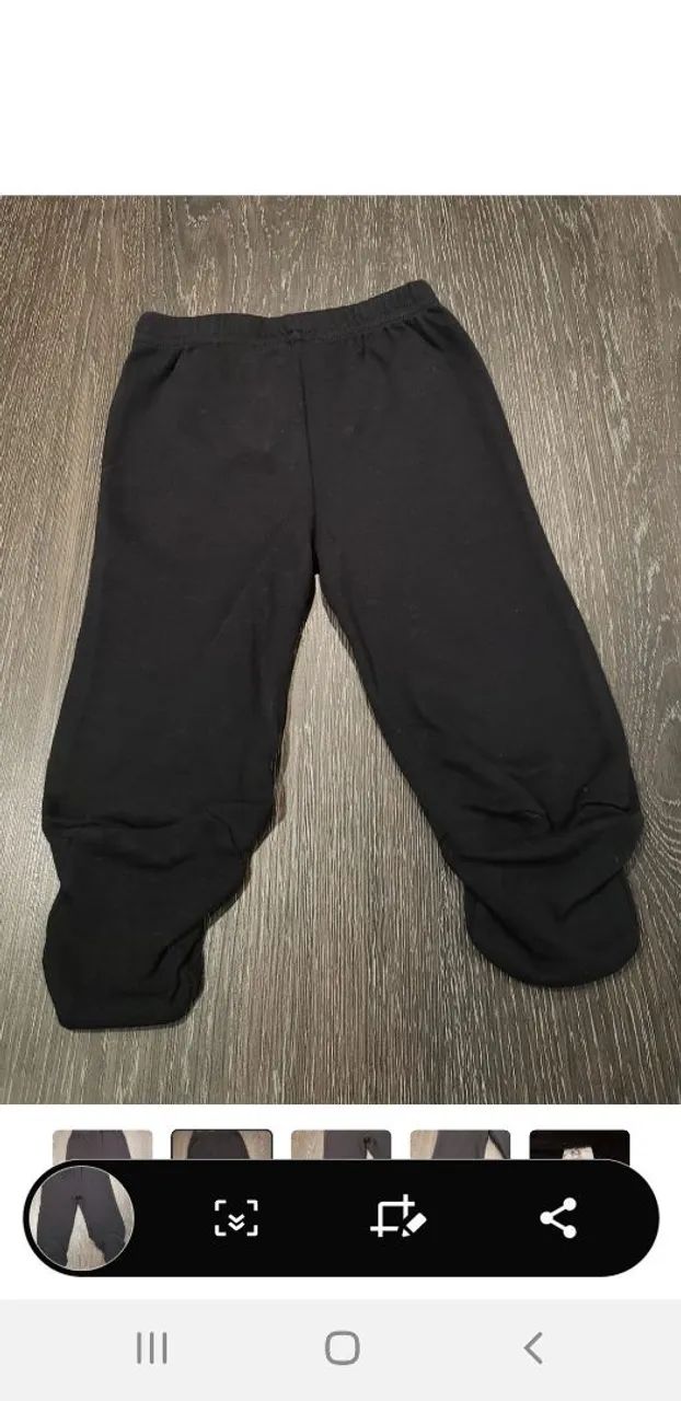 calça para bebê com pezinho preta - Foto 2