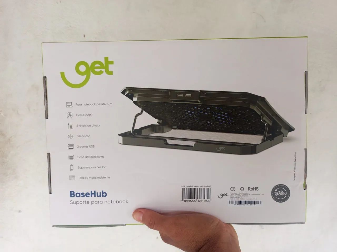 Suporte para notebook até 15.6" Get ajustável com cooler  - Foto 4