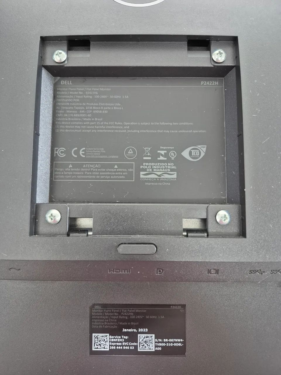 Monitor Dell modelo P2422hb 24" - Foto 3