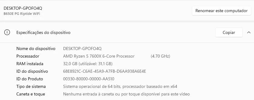 Ryzen 5 7600X AM5 - NF Amazon - Garantia 23/03 - Impecável (LEIA) - Foto 5