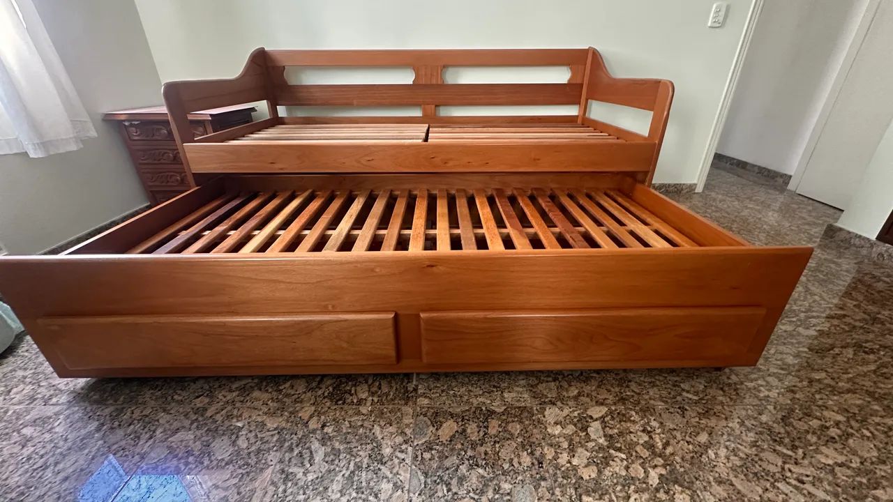 Cama Bicama madeira maciça de marcenaria  - Foto 4