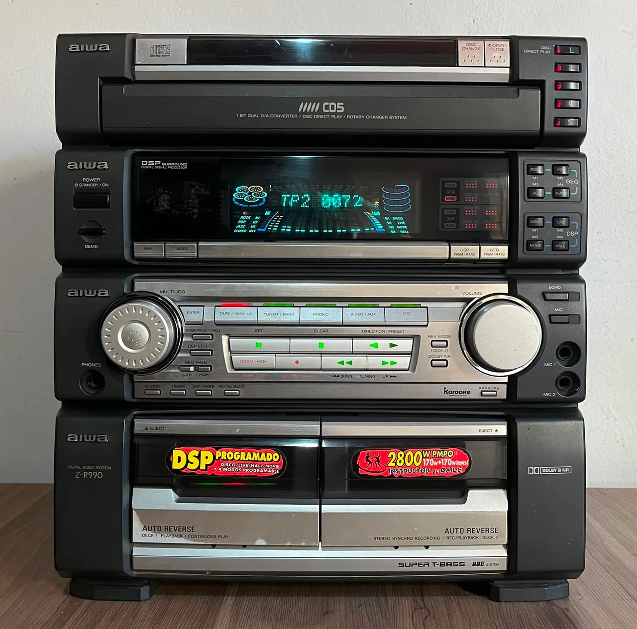 Mini System Aiwa Nsx-f969 4200 Watts *Sony*Philips Leia Descrição