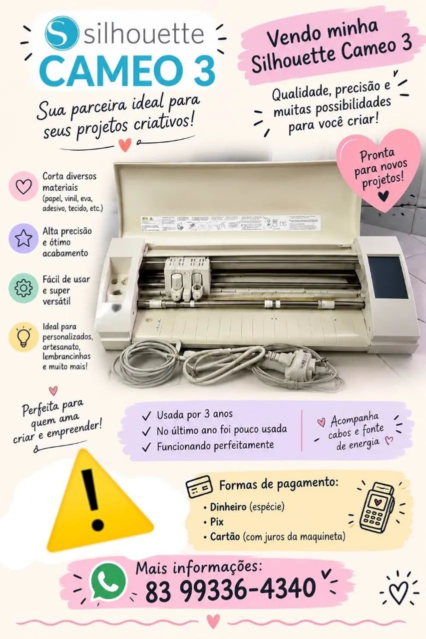 Máquina de corte com todos acessórios.