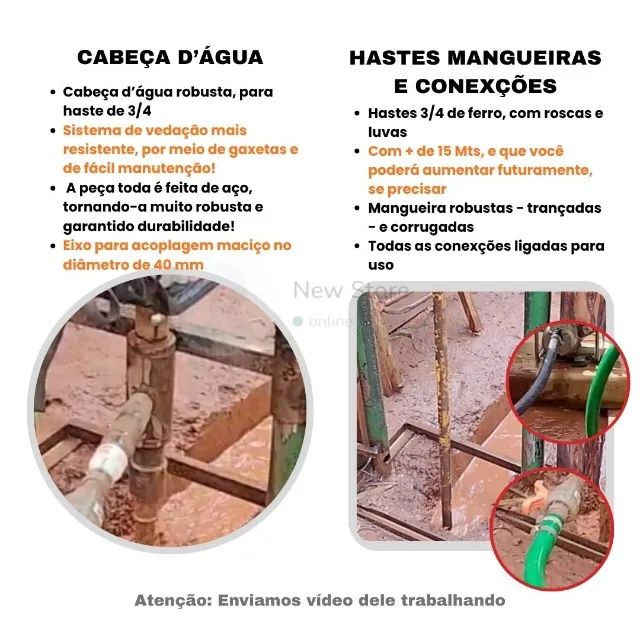 Equipamento caseiro para perfurar poço completo - Foto 3