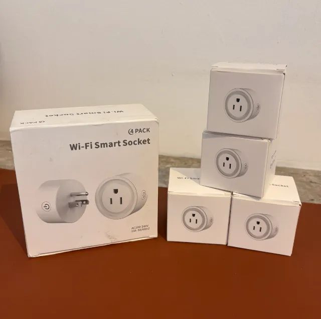 Tomada inteligente wi-fi socket pack com 4 - ac100-240v
