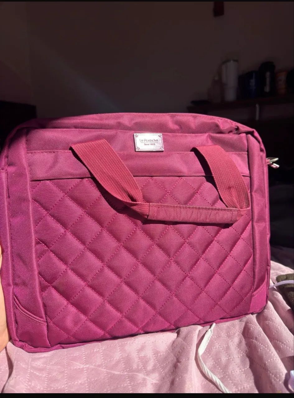 bolsa pasta notebook le postiche vinho - Foto 4