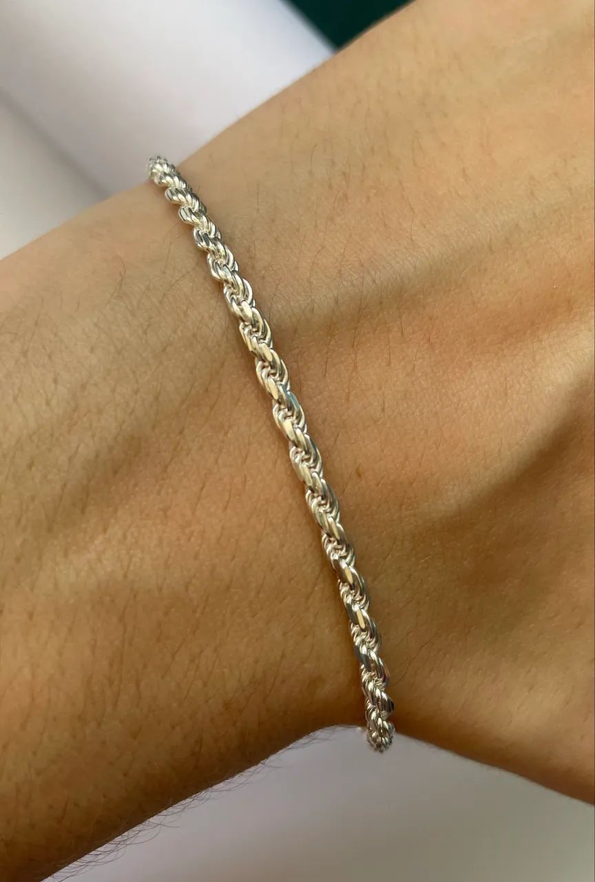 Pulseira de prata 925 maciça 