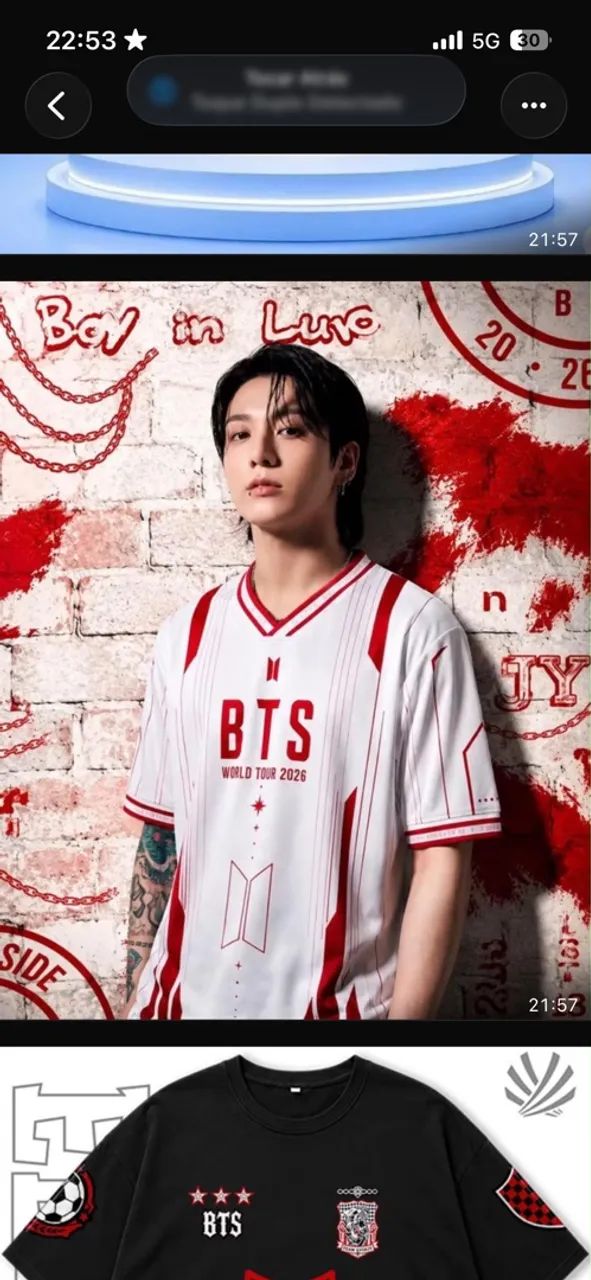 camiseta bts 