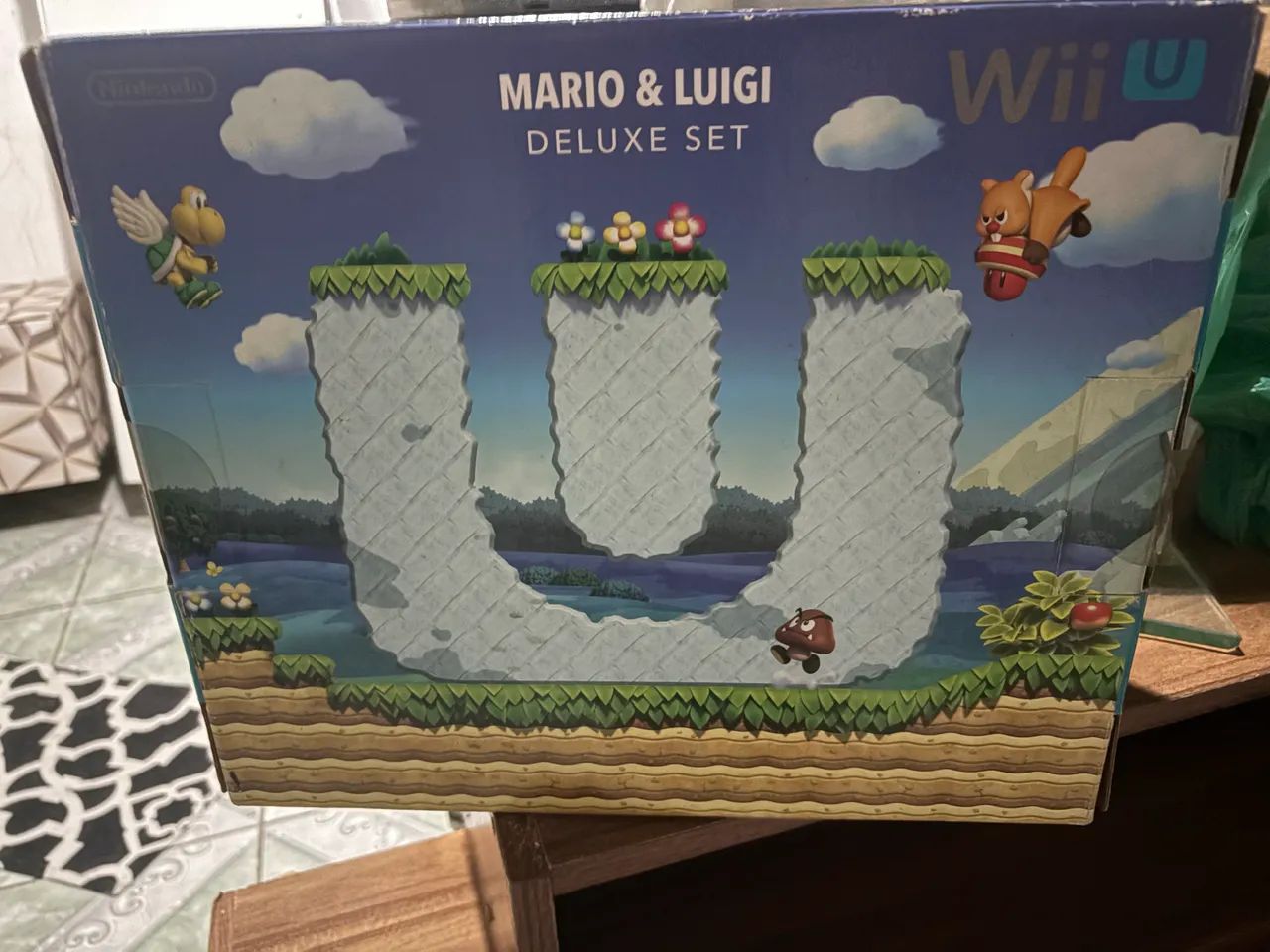 Nintendo Wii u com caixa game pad e jogos 
