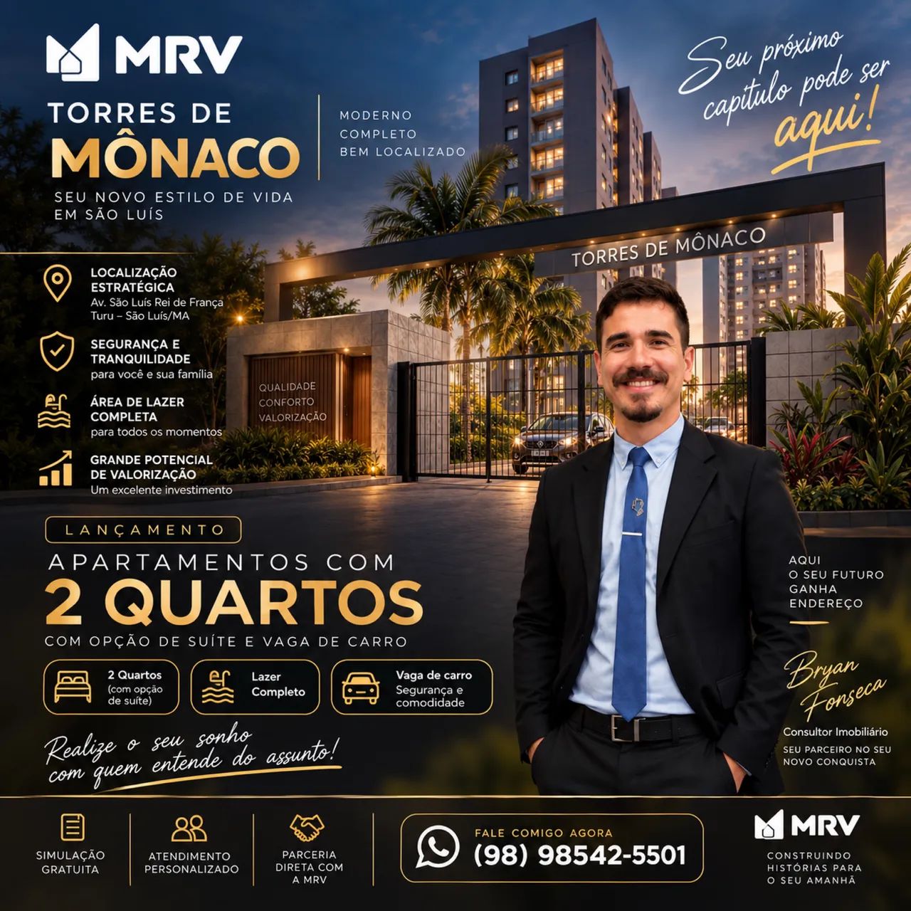     ? TORRES DE MÔNACO | 2 QUARTOS | TURU | MRV