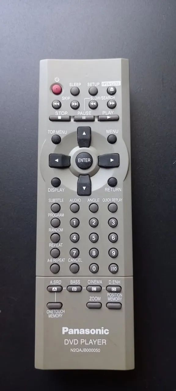 Controle remoto dvd Panasonic N2QAJ000050