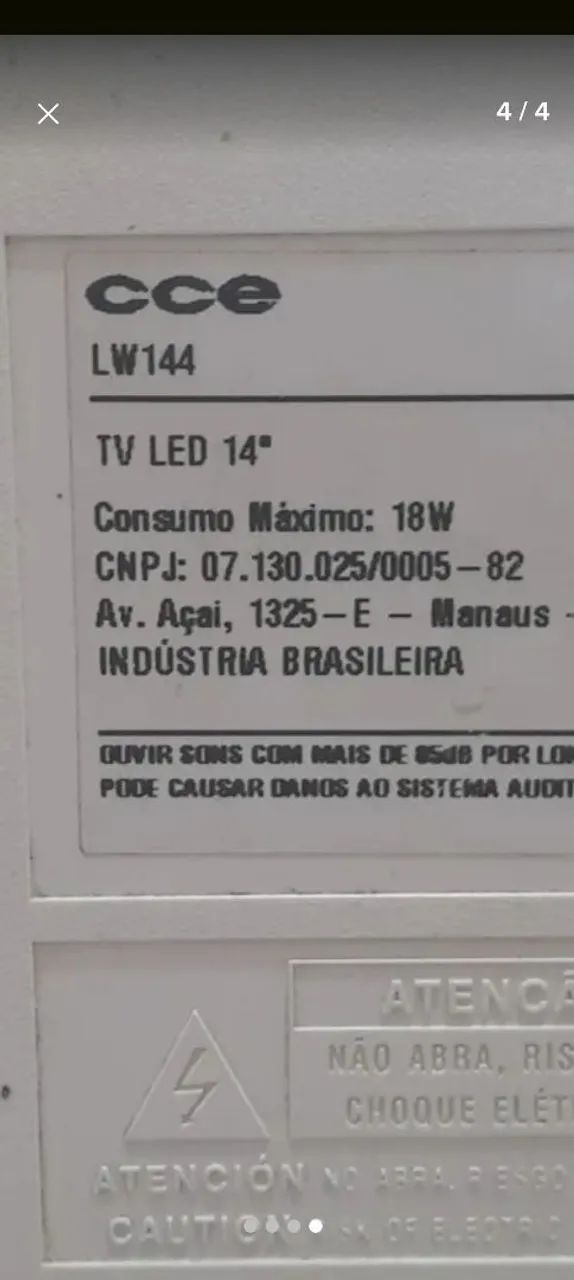 Tv14pol,exelente imagem,ideal para quarto! - Foto 4